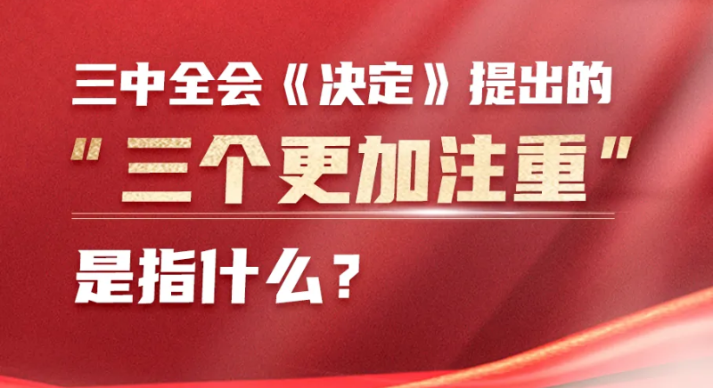 三中全會(huì)《決定》提出的“三個(gè)更加注重”是指什么？